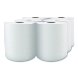 Select Roll Paper Towels, 1-Ply, 7.9" x 800 ft, White, 6 Rol