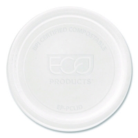 Compostable Clear PLA Plastic Portion Cup Lids, Fits 2 oz to