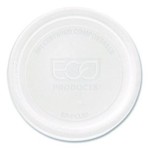 Compostable Clear PLA Plastic Portion Cup Lids, Fits 2 oz to