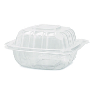 Polypropylene Plastic Hinged Container, 6 x 6 x 3.3, Clear,
