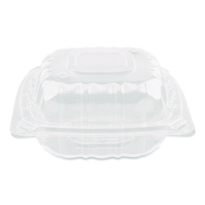 Polypropylene Plastic Hinged Container, 6 x 6 x 3.3, Clear,