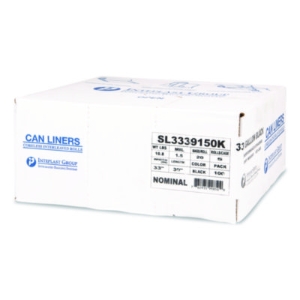 Low-Density Commercial Can Liners, 33 gal, 1.5 mil, 33" x 39