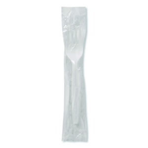 Mediumweight Polypropylene Cutlery, Individually Wrapped, Fo