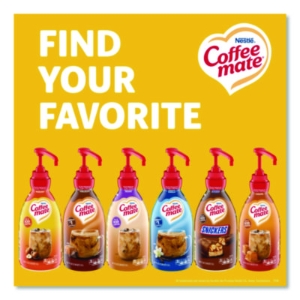 Liquid Coffee Creamer, Hazelnut, 1.5 L Pump Bottle, 2/Carton