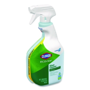 Clorox Pro EcoClean Glass Cleaner, 32 oz Spray Bottle, 9/Car