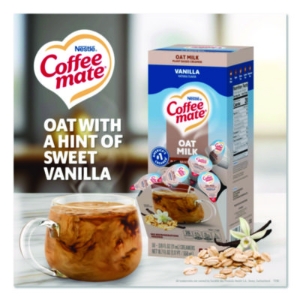 Plant-Based Oat Milk Liquid Creamers, Natural Vanilla, 0.38