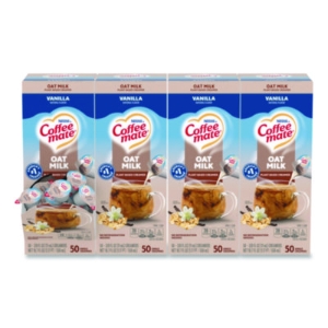 Plant-Based Oat Milk Liquid Creamers, Natural Vanilla, 0.38