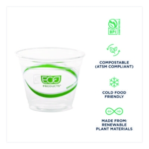 GreenStripe Renewable and Compostable Cold Cups, 9 oz, Plast