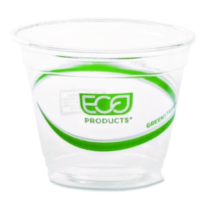 GreenStripe Renewable and Compostable Cold Cups, 9 oz, Plast