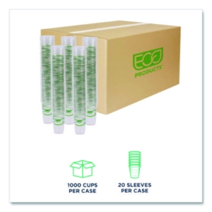 GreenStripe Renewable and Compostable Cold Cups, 20 oz, Plas