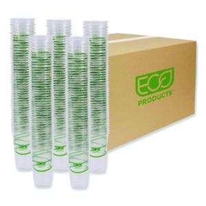 GreenStripe Renewable and Compostable Cold Cups, 20 oz, Plas