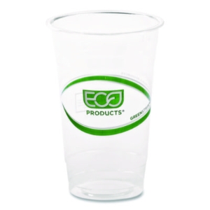 GreenStripe Renewable and Compostable Cold Cups, 20 oz, Plas