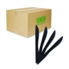 100% Recycled Content Cutlery, Knife, Plastic, Black, 50/Pac