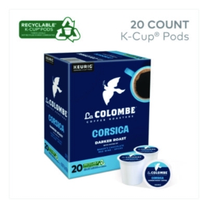 Coffee K-Cup Pods, Corsica Dark Roast, 20/Box