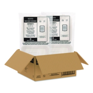 Compostable Molded Fiber Hinged Trays, ProPlanet Seal, 9.14