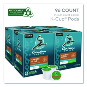 Caribou Blend Decaf Coffee K-Cups, 96/carton
