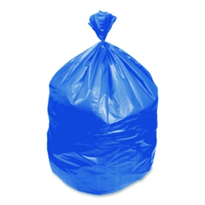 Eco Blend Max Can Liners, 60 gal, 0.8 mil, 38" x 58", Blue,