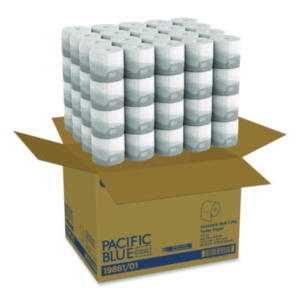 Pacific Blue Basic Embossed Bathroom Tissue, Septic Safe, 1-