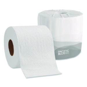 Pacific Blue Basic Embossed Bathroom Tissue, Septic Safe, 2-