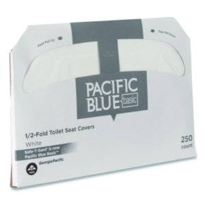 Safe-T-Gard Half-Fold Toilet Seat Covers, 14.5 X 17, White,