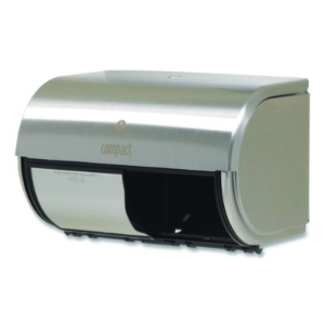 Compact Coreless Side-by-Side Double Roll Tissue Dispenser,