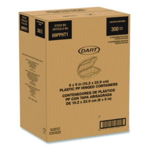 Microwaveable Hinged Containers, ProPlanet Seal, 6.5 x 9 x 3