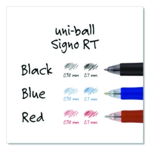 Signo Gel Pen, Retractable, Medium 0.7 mm, Red Ink, Silver/R