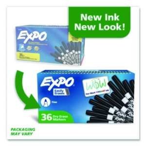 Low-Odor Dry-Erase Marker Value Pack, Fine Bullet Tip, Black