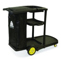 Premier Janitor Cart, 2 Shelves, Plastic, 18.25 x 44.5 x 38,