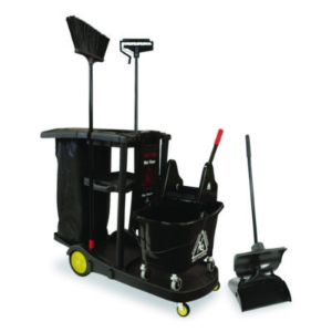 Premier Janitor Cart, 2 Shelves, Plastic, 18.25 x 44.5 x 38,