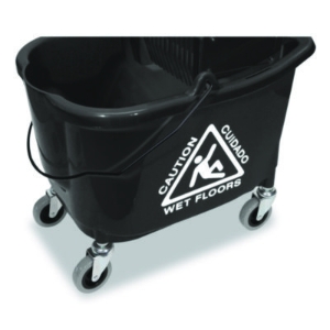 Premier Downpress Mop Bucket and Wringer, 32 to 35 qt, Black