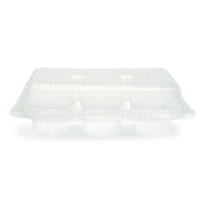 Bakery Containers, Muffin/Cupcake, 7.25 x 9.88 x 3.13, Clear