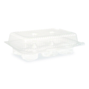 Bakery Containers, Muffin/Cupcake, 7.25 x 9.88 x 3.13, Clear