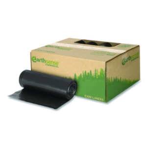 Linear Low Density Recycled Can Liners, 45 gal, 1.65 mil, 40