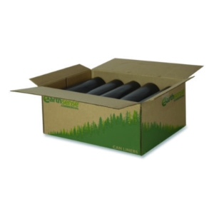 Linear Low Density Recycled Can Liners, 45 gal, 1.65 mil, 40
