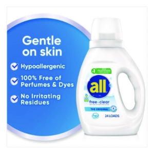 Free Clear HE Laundry Detergent, 24 Loads, Unscented, 30 oz