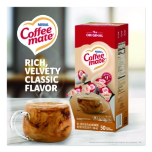Liquid Coffee Creamer, Original, 0.38 oz Mini Cups, 50/Box,