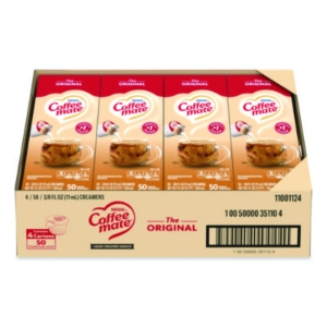 Liquid Coffee Creamer, Original, 0.38 oz Mini Cups, 50/Box,