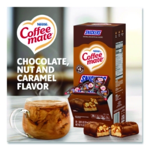 Liquid Coffee Creamer, Snickers, 0.38 oz Mini Cups, 200/Cart