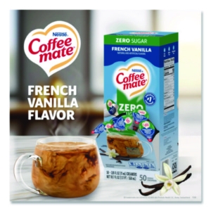 Liquid Coffee Creamer, Zero Sugar French Vanilla, 0.38 oz Mi