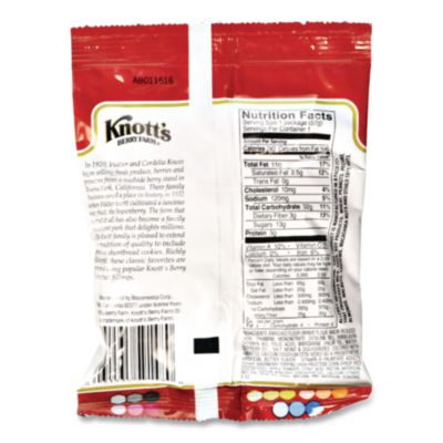 Premium Berry Jam Shortbread Cookies, Raspberry, 2 Oz Pack,