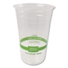 PLA Clear Cold Cups, 20 oz, Plastic, Clear, 1,000/Carton