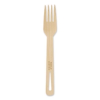 Bamboo Cutlery, Fork, Paper, Natural, 2,000/Carton