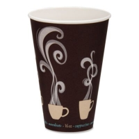 Thermoguard Insulated Paper Hot Cups, 16 oz, Steam Print Des