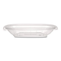 Square Plastic Bowls, 24 oz, 5 x 5 x 1.99, Clear, Plastic, 6