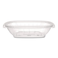 Square Plastic Bowls, 32 oz, 5 x 5 x 1.49, Clear, Plastic, 6