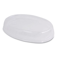 PLA Lids for Fiber Burrito Bowls, 9.7" Diameter, Clear, Plas