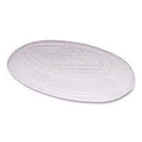 PLA Lids for Fiber Burrito Bowls, 8" Diameter, Clear, Plasti