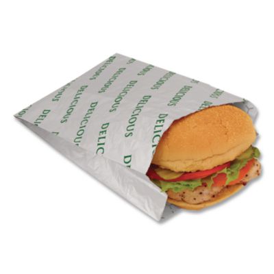 Foil/Paper/Honeycomb Insulated Bag, Delicious Labeling, 8" x