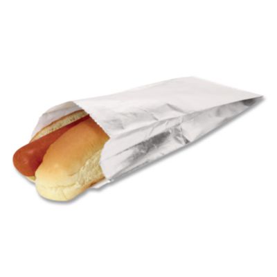 Foil Single-Serve Bags, Unlabeled Hot Dog, 3.5" x 1.5" x 8.5